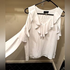 Tahari shoulder cutout blouse - size L.